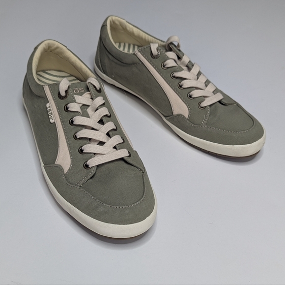 TAOS Shooting Star Sporty Canvas Everyday Sneaker in Sage Sz 10 - Picture 8 of 13